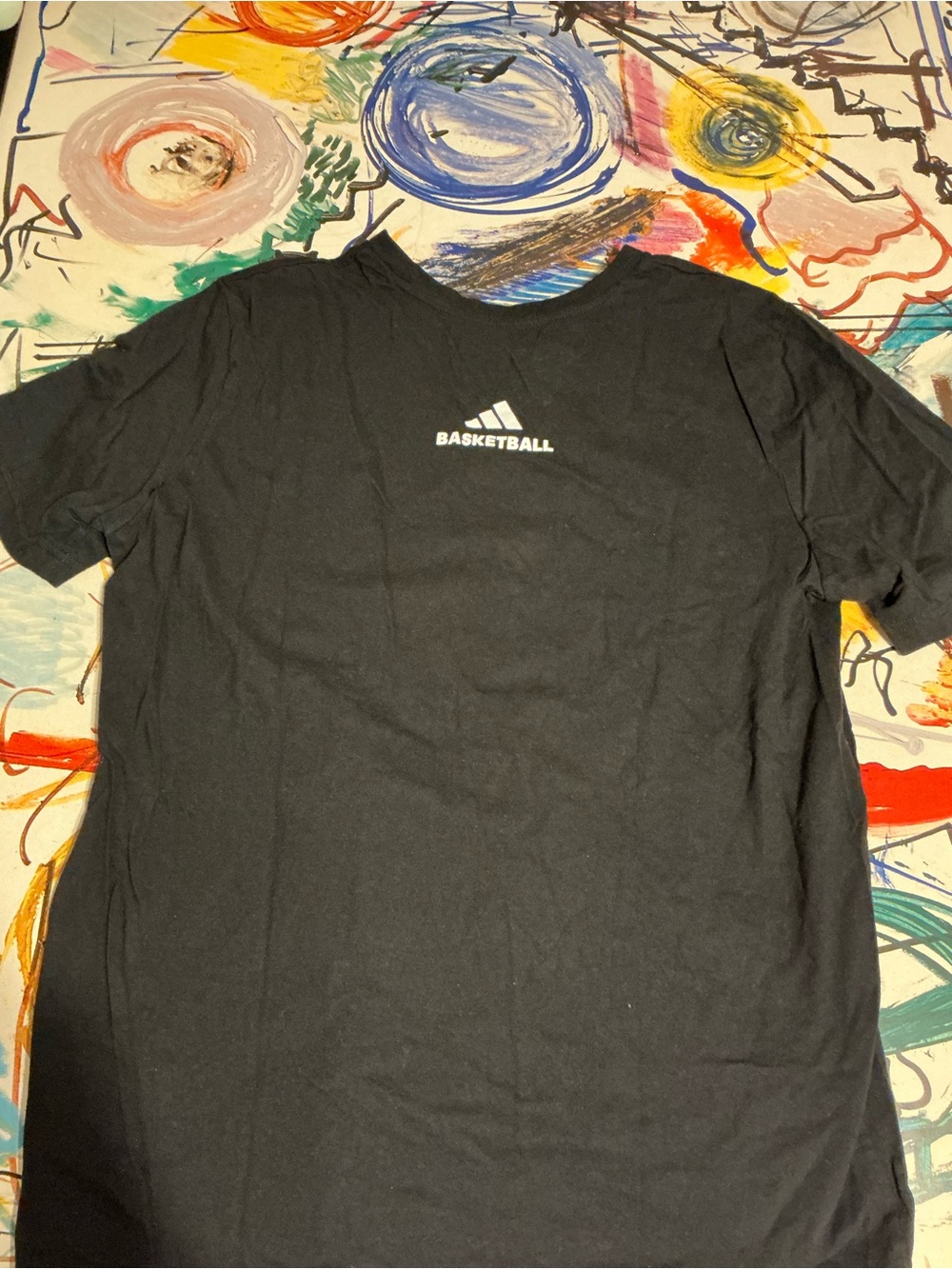 adidas Black Basketball Logo Short Sleeve Tee